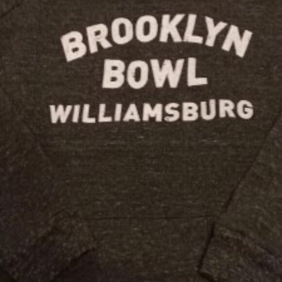 Brooklyn Bowl Sweatshirt Womens L Williamsburg, Faded Black Rough Cut Neck - Picture 9 of 10